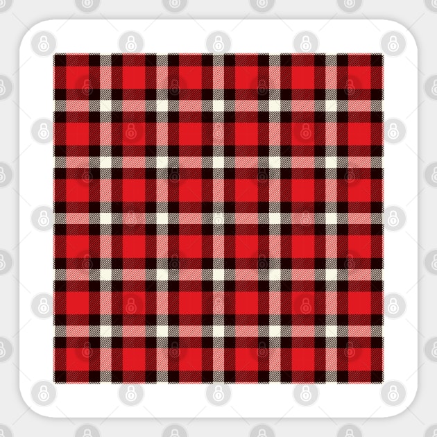 Red black and Blue Buffalo Plaid Sticker by teezeedy